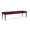 Lesro Lenox Steel 3 Seat Bench, Wine/Mulberry (Red) Seat, Wine/Mulberry Back, 67 W 21 L 18.5 H LS3001 - alternate 2